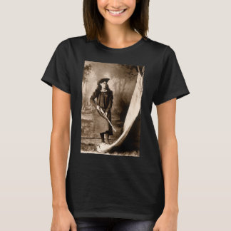 T-shirt Miss Annie Oakley avec fusil, portrait photo vinta
