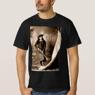 T-shirt Miss Annie Oakley avec pistolet, Portrait photo Vi