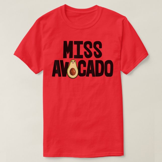 T-shirt Miss Avocado Drôle Avocado Fruit Women (Design devant)