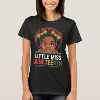 T-shirt Miss Juneteenth Liberté Noir Américain Africain Fi