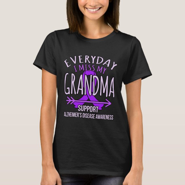 T-shirt Miss Ma grand-mère Alzheimer's Disease Awareness R (Devant)