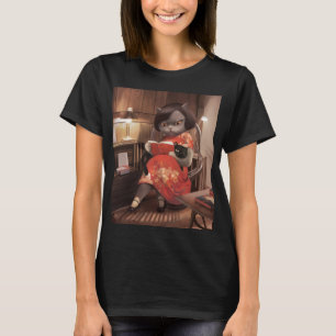 T-shirt Miss Meow - Heure Vintage de lecture de chats
