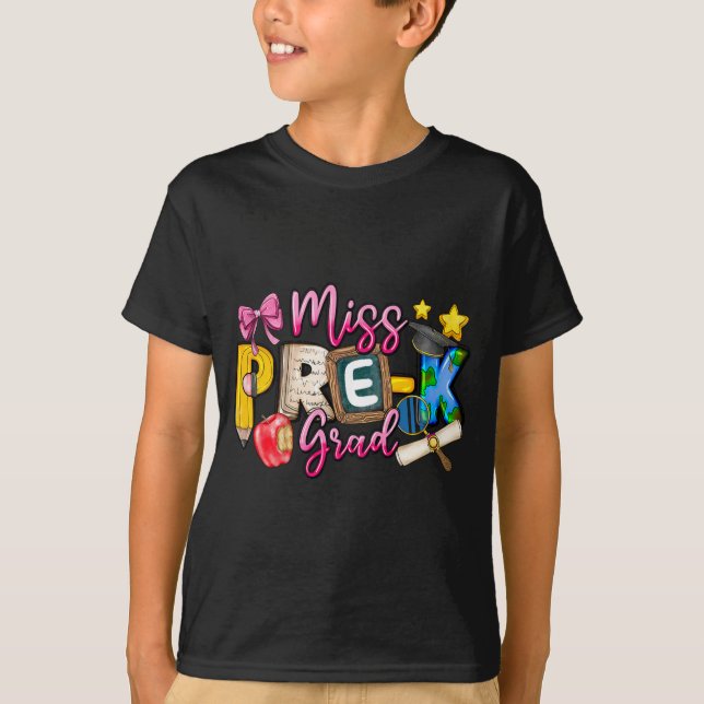 T-shirt Miss Pré-k Grad Graduation Chemise Fille Enfant De (Devant)