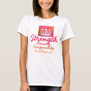 T-shirt Miss USA type Pageant Crown Crop Top-The Virtues