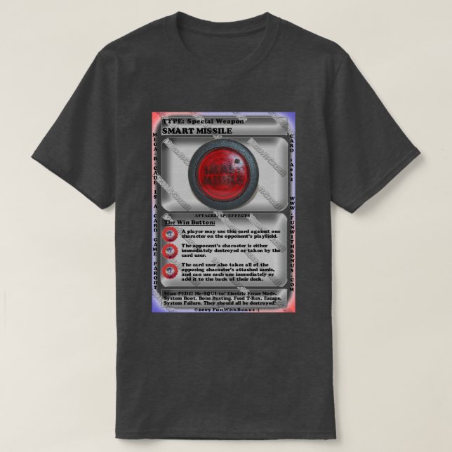 T-shirt Missile intelligent - Méga-R-Cade ! ! Carte (Design devant)