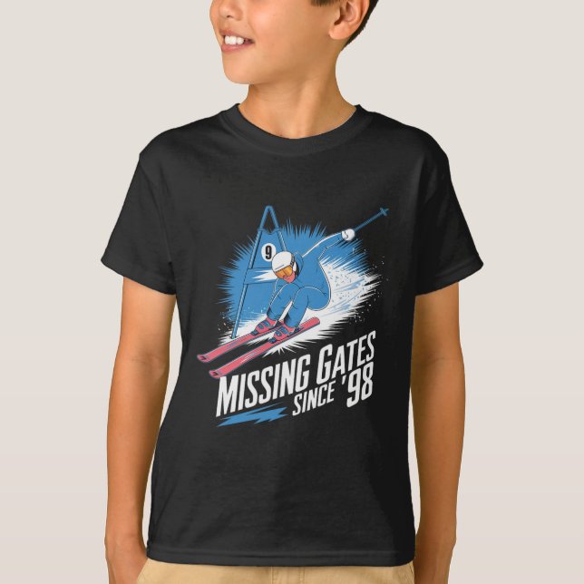 T-shirt Missing Gates Since 98 Alpine Skiing  (Devant)