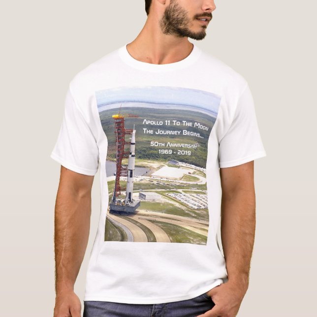 T-shirt Mission Apollo 11 à l'anniversaire de la Lune (Devant)