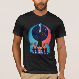 T-shirt Mission Artemis II : Voyage vers la Lune - Retro V