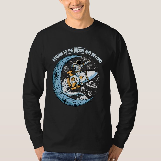 T-shirt Mission de lancement de la fusée Artemis 1 SLS ver (Devant)