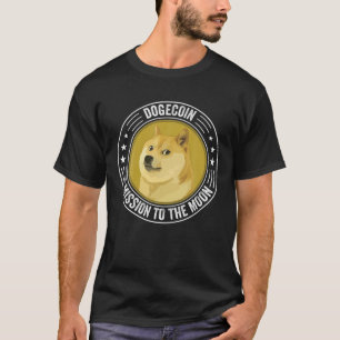 T-shirt Mission Dogecoin DOGE vintage À La Lune Crypto T