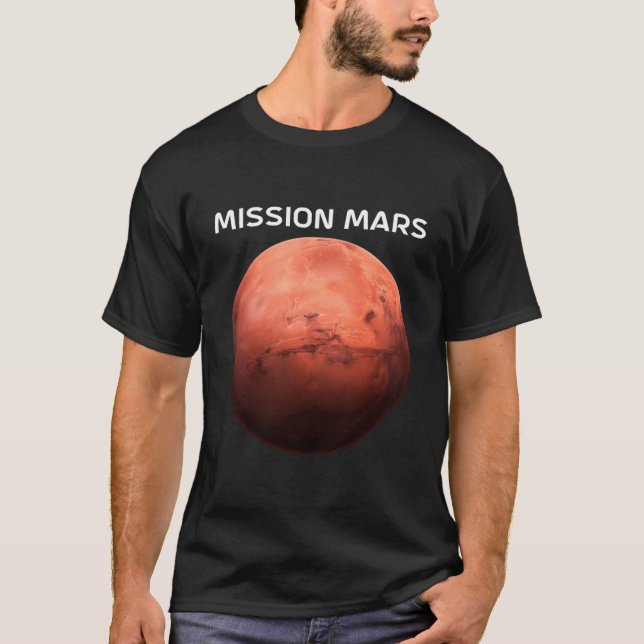 T-shirt Mission Mars Design Pour Astronome Red Planet (Devant)