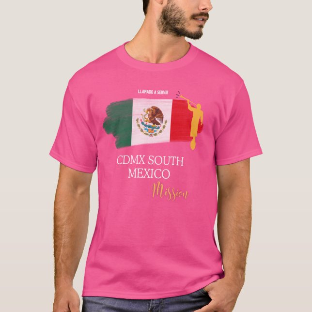 T-shirt Mission Missiona de Mexico City South CDMX Mormon  (Devant)