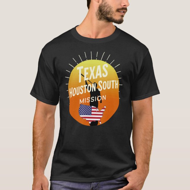 T-shirt Mission Missionnaire du Texas Houston South Mormon (Devant)