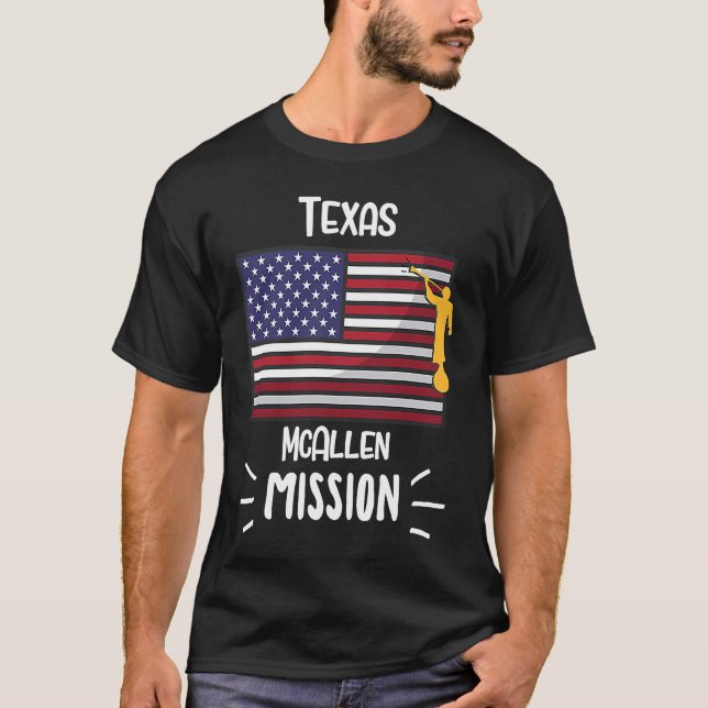 T-shirt Mission Missionnaire du Texas McAllen Mormon LDS (Devant)