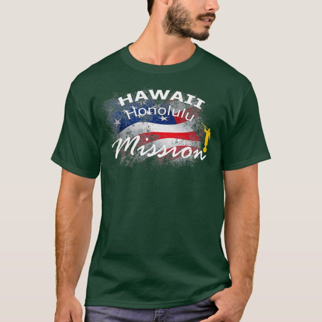 T-shirt Mission Missionnaire Hawaii Honolulu Mormon LDS (Devant)