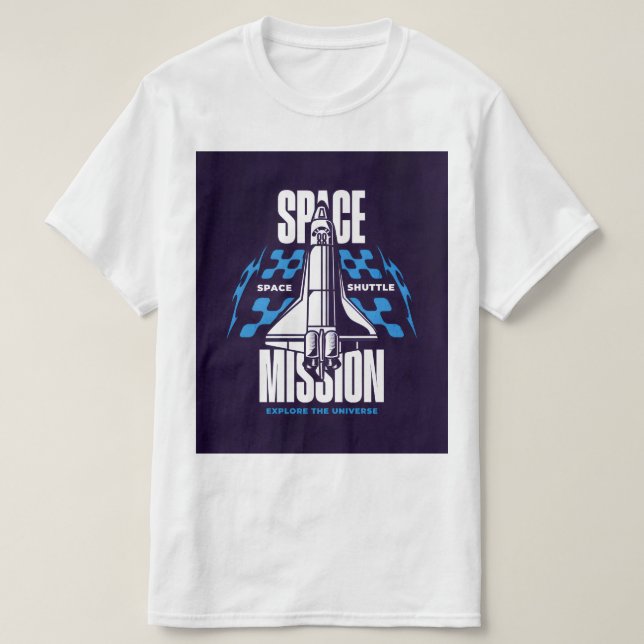 T-shirt Mission spatiale – Explorer l'Univers (Design devant)