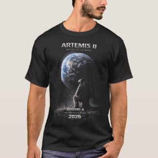 T-shirt Mission vers la Lune Artemis 2026 Lancement de fus