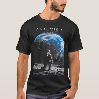 T-shirt Mission vers la Lune Astronaute Artemis 2026 Fusée