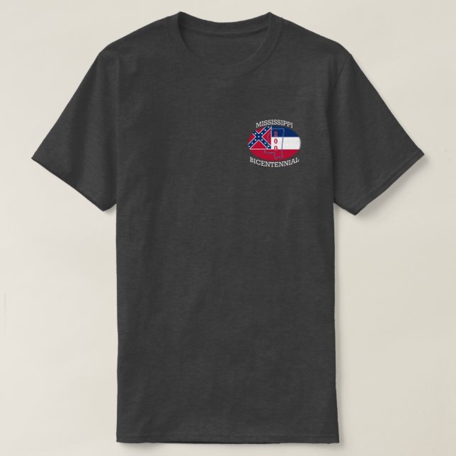 T-SHIRT MISSISSIPPI BICENTENNIAL (Design devant)