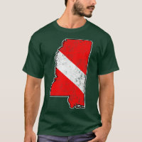 Mississippi Dive Drapeau Plongée Scuba State Carte