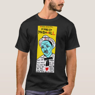 T-shirt Mississippi Fred McDowell Blues Folk Art Classic T
