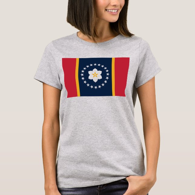 T-shirt Mississippi : Le drapeau de l'État américain de Ma (Devant)