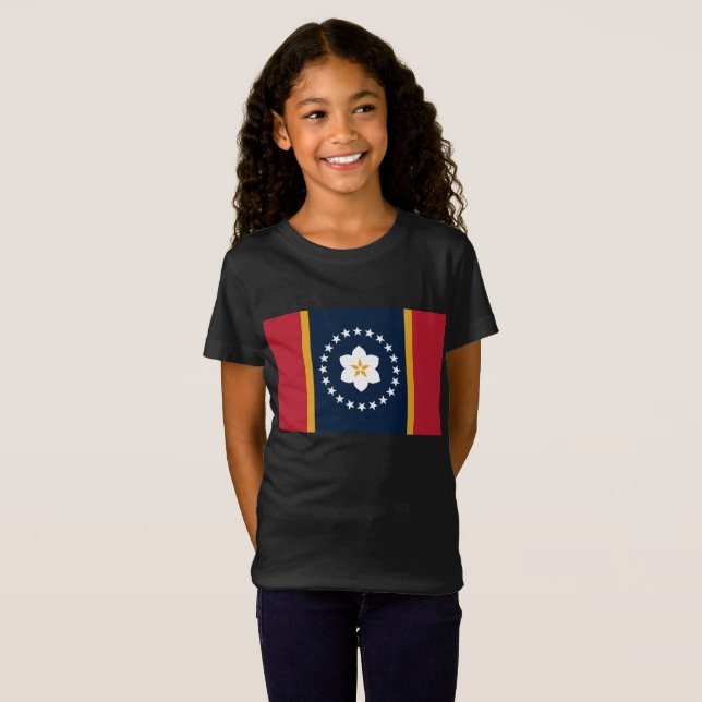 T-Shirt Mississippi : Le drapeau de l'État américain de Ma (Devant entier)