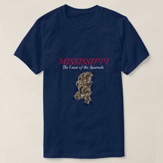 T-shirt Mississippi : Le Pays des Écureuils (Design devant)