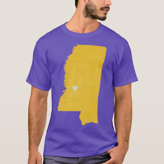 T-shirt Mississippi Love in Yellow Oversized (Devant)