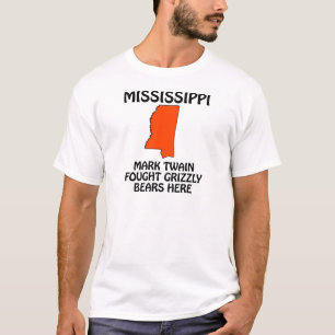 T-shirt Mississippi - Mark Twain a combattu des ours grizz