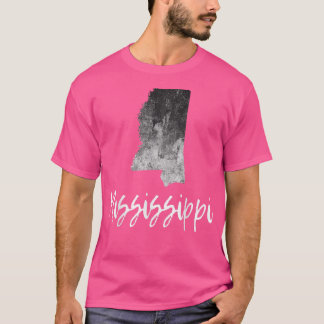 T-shirt Mississippi MS Map Grunge Vintage Graphic State Me