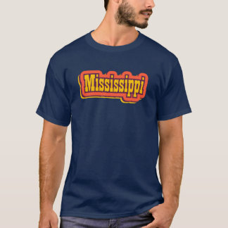 T-shirt Mississippi State of America Retro Typography Over