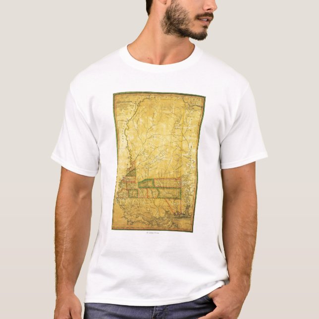 T-shirt MississippiPanoramic MapMississippi (Devant)