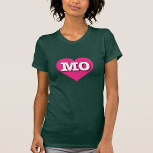 T-shirt Missouri Hot Pink Heart - J'aime MO