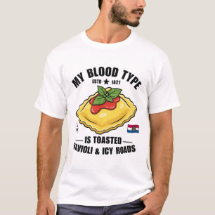 T-shirt Missouri : mon groupe sanguin est ravioli toasté