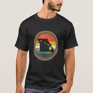 T-shirt Missouri State Hawaii Roots Origine State Map Retr