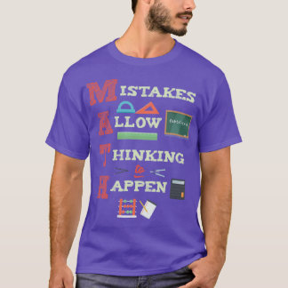 T-shirt Mistakes Allowhinkingo Happen Matheacher retro vin