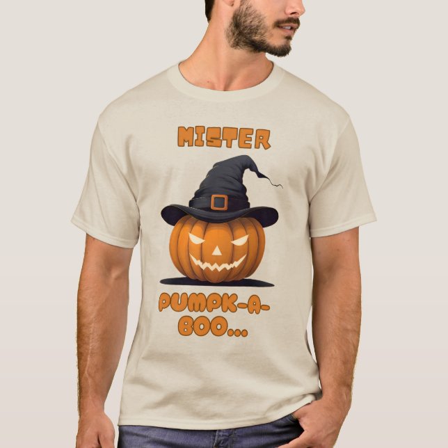 T-shirt Mister Pumpk-A-Boo Halloween Pumpkin (Devant)