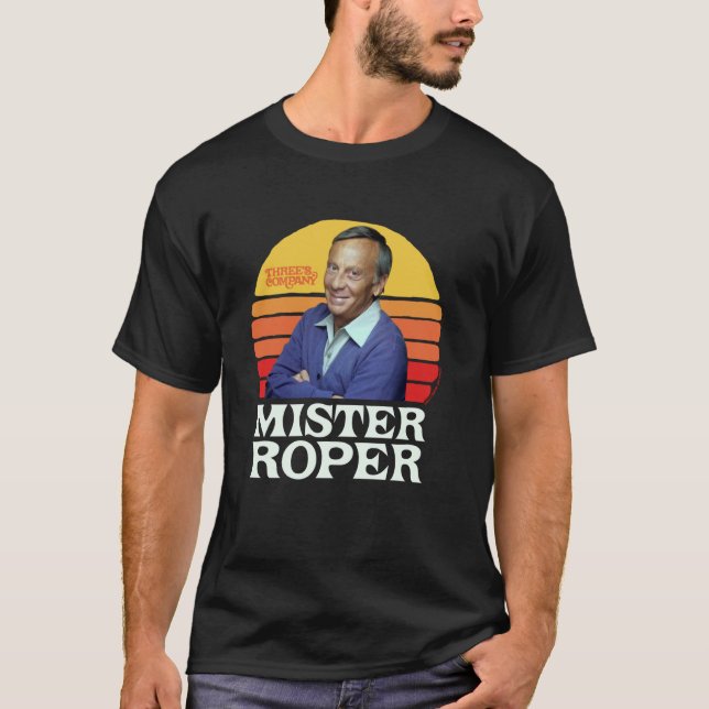T-shirt Mister Roper Funny Stanley Roper 80's Sunset Three (Devant)