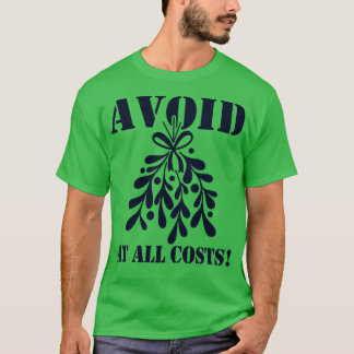 T-shirt Mistletoe de Noël amusant baiser Mème amusant