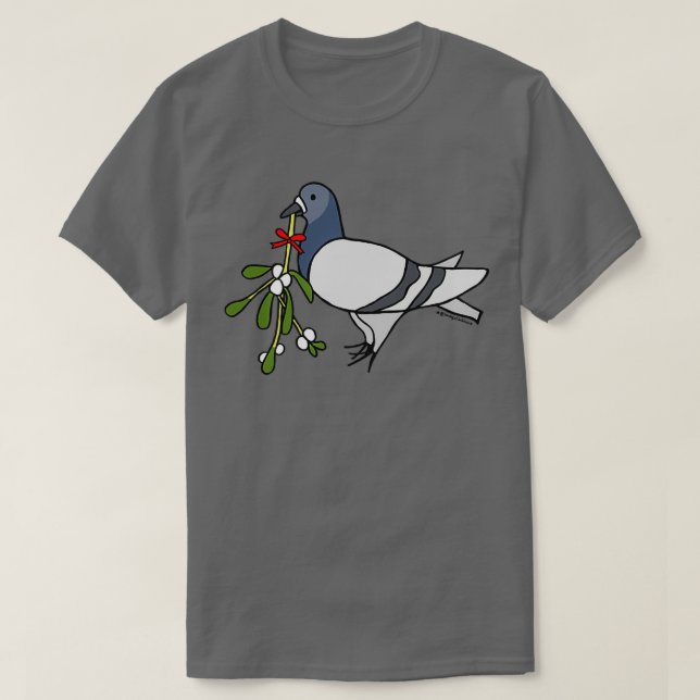 T-shirt Mistletoe de Noël Fred le Pigeon (Design devant)