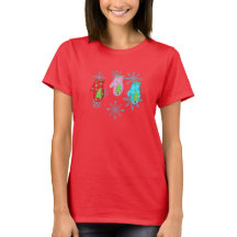 mitaines de Noël_blanc Carte de vacances