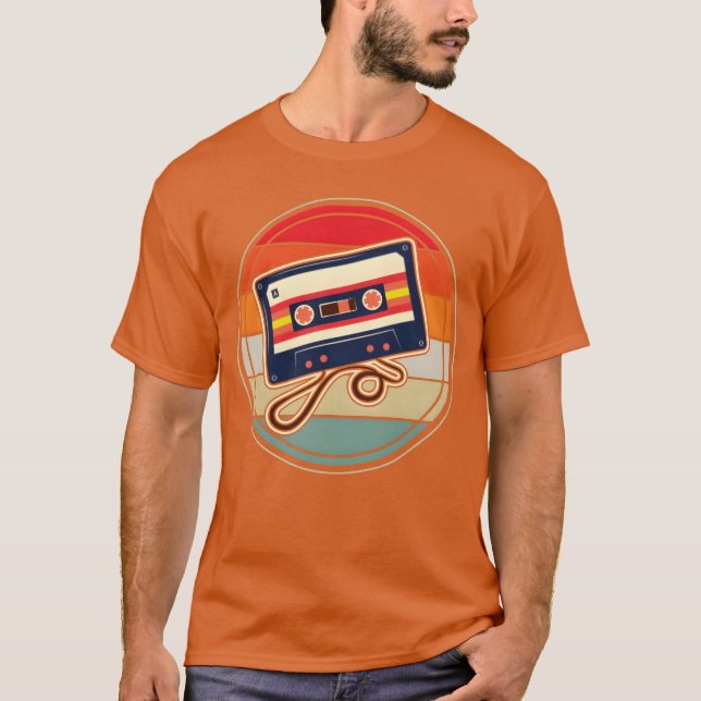 T-shirt Mitape Cassettes Retro 80s 90s family (Devant)