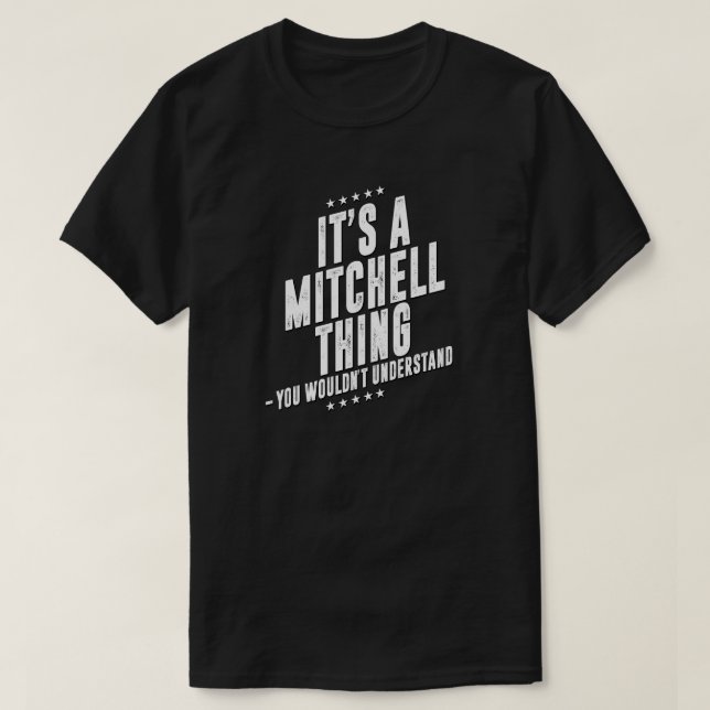 T-shirt Mitchell drôle nom de famille drôle (Design devant)