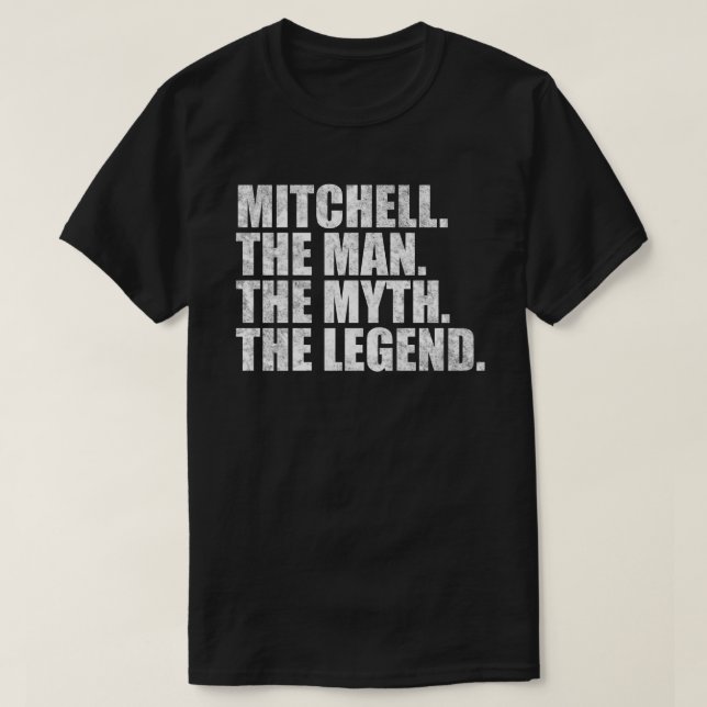T-shirt Mitchell nom,Mitchell L'Homme La Légende (Design devant)