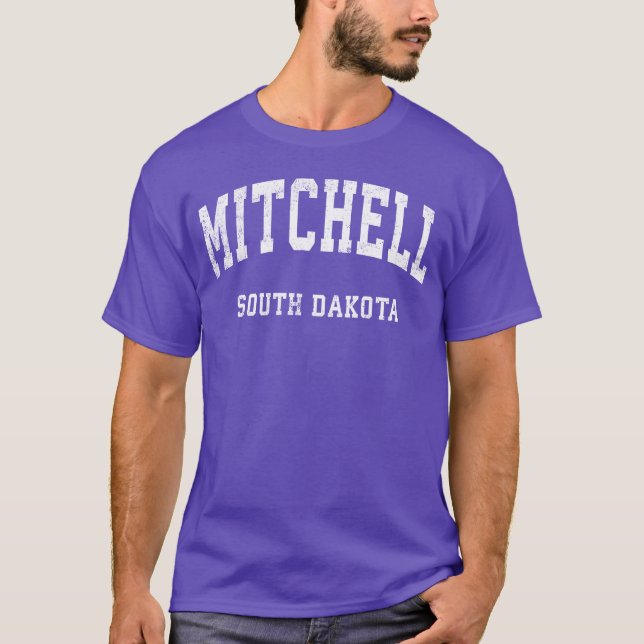T-shirt Mitchell South Dakota Sd Athletic Sports girl (Devant)
