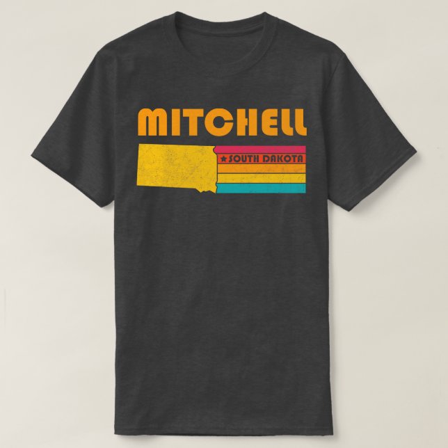 T-shirt Mitchell Sud Dakota Vintage Souvenir déshabillé (Design devant)