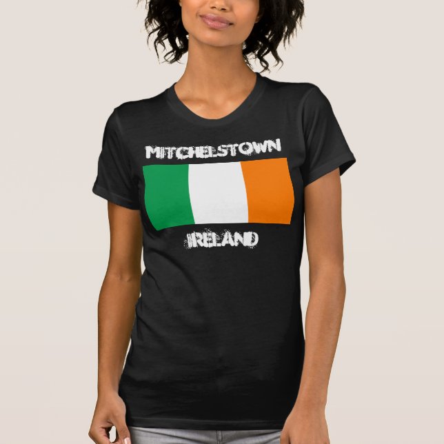 T-shirt Mitchelstown, Irlande avec drapeau irlandais (Devant)