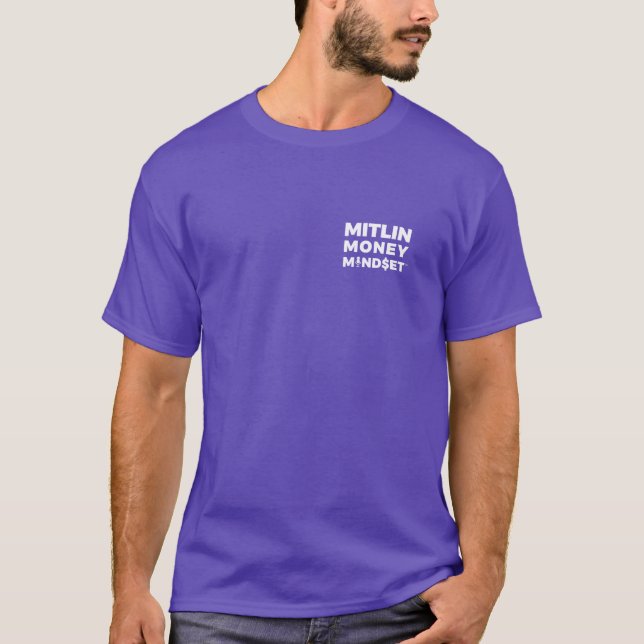 T-shirt MITLIN MONEY MINDSET Petit logo blanc (Devant)