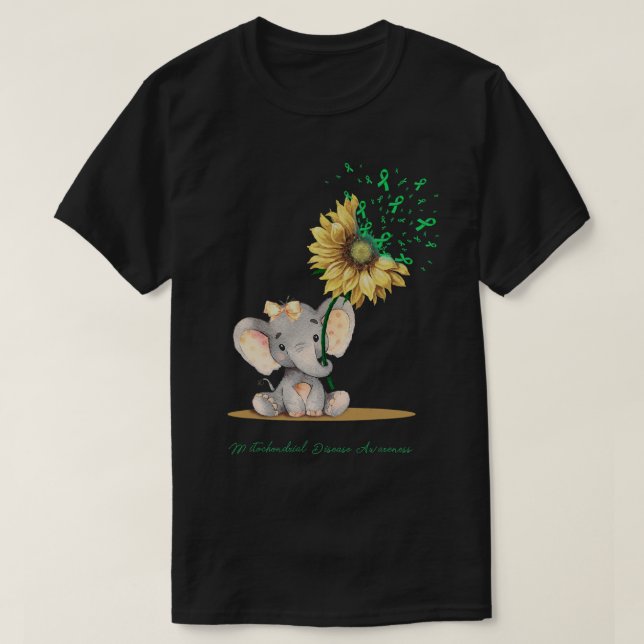 T-shirt MITOCHONDRIAL MALADIE SENSIBILISATION MAIN Elephan (Design devant)